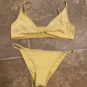 Yellow, LA Hearts, Pac Sun bathing suit. Only worn once.
